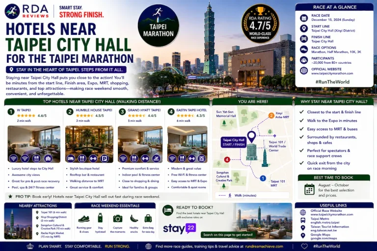 Hotels Near Taipei City Hall for the Taipei Marathon
