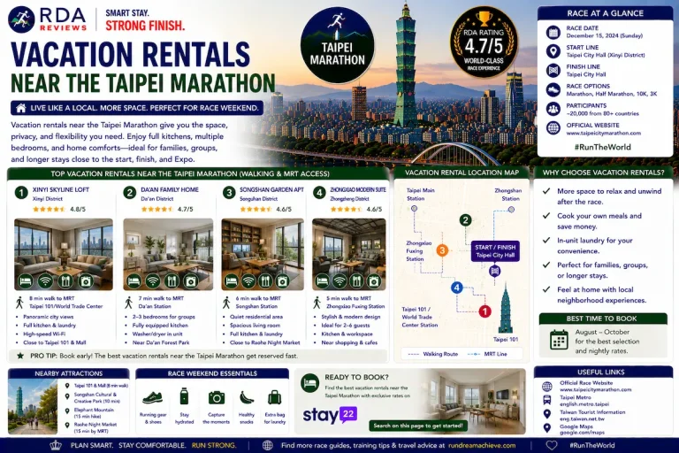 Vacation Rentals Near the Taipei Marathon